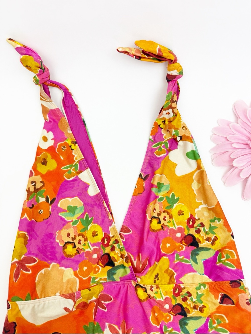 Sezane X Yse Paraiso Swimsuit One-Piece Clayfloral Print Bathing Suit Beach Pool - Picture 7 of 13
